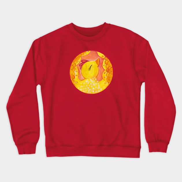 Dancing Chicken farm and homesteading art Crewneck Sweatshirt by Steph Calvert Art